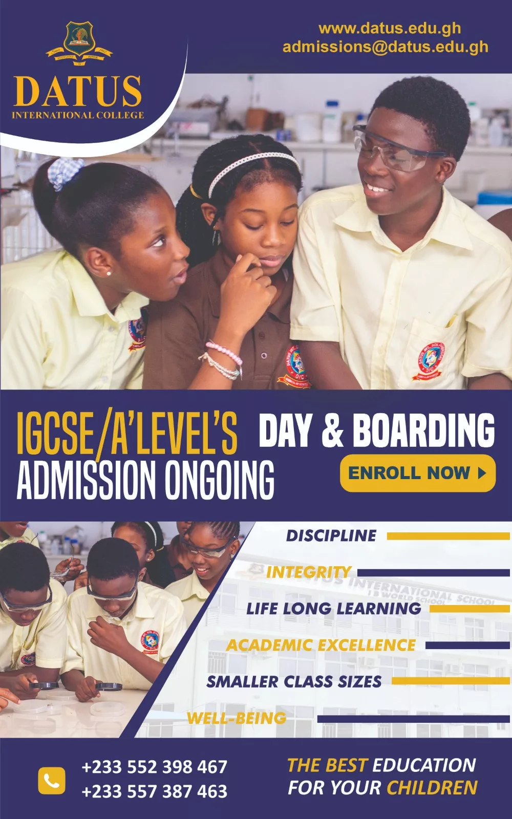 DATUS INTERNATIONAL. COLLEGE ADMISSIONS 2024-2025